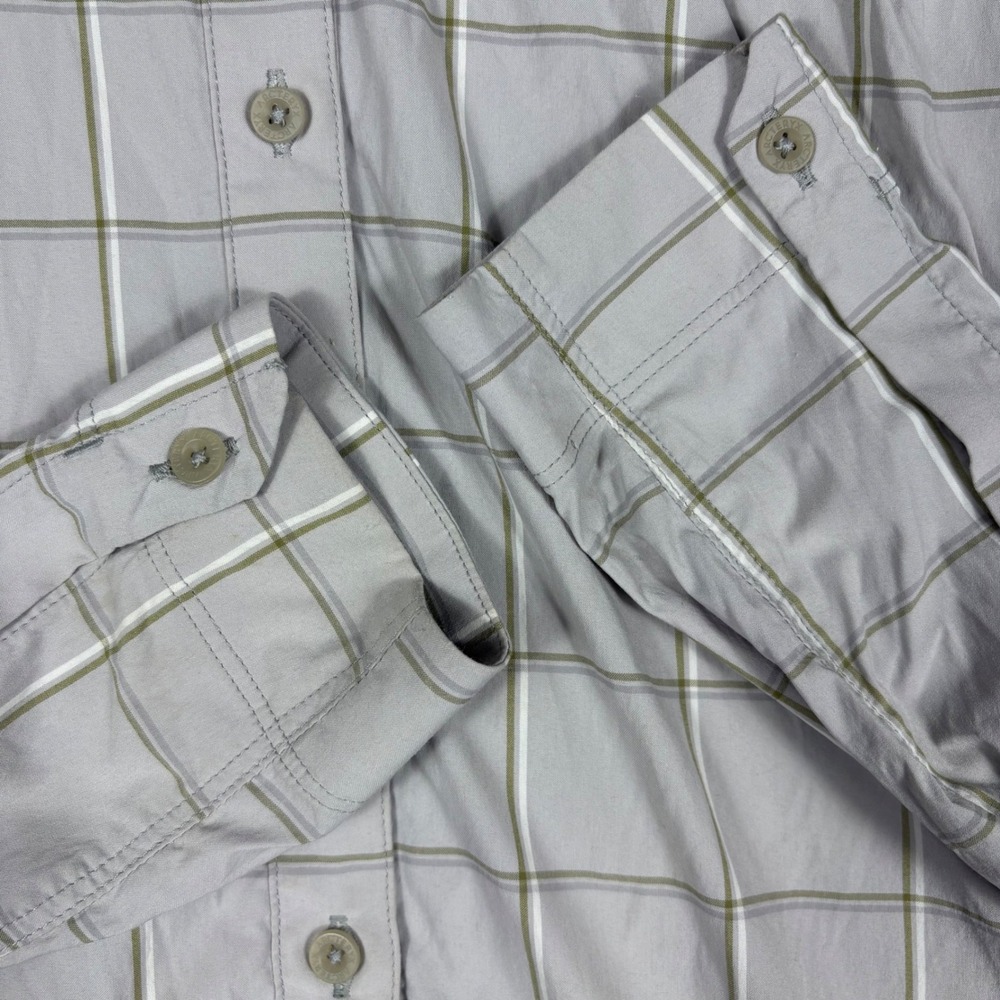 Arcteryx Womens XS Gray Plaid Long Sleeve Button Down Hiking Shirt Logo - Picture 4 of 12